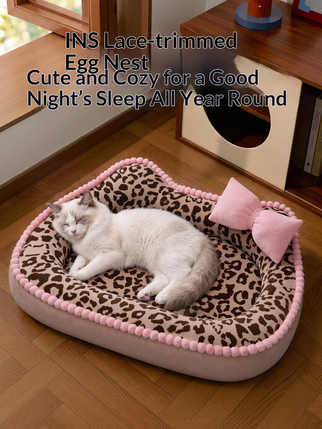 Modern All-Season Pet Bed for Cats and Small Dogs – Cozy Indoor Cushion