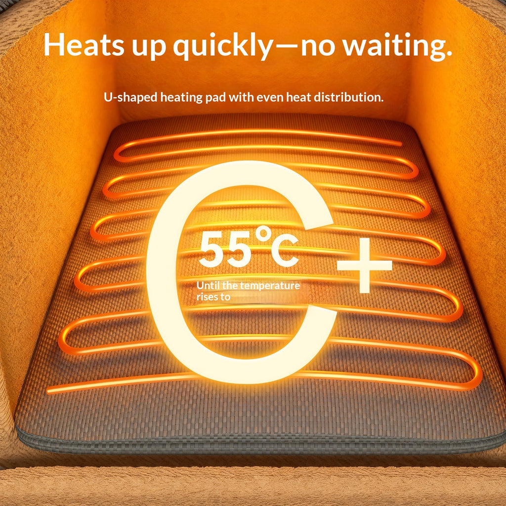 Heated Cat House for Winter – Enclosed Cozy Cat Bed with Removable, Washable Cushion