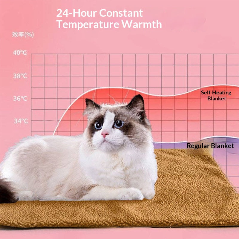 Self-Warming Pet Heating Pad for Cats and Dogs – No Electricity Needed