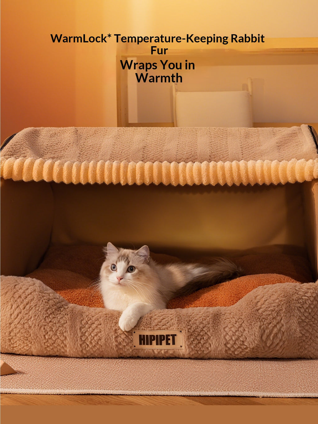 Heated Pet Bed for Cats and Dogs – Thick, Cozy Winter Warming Mat with Temperature Control