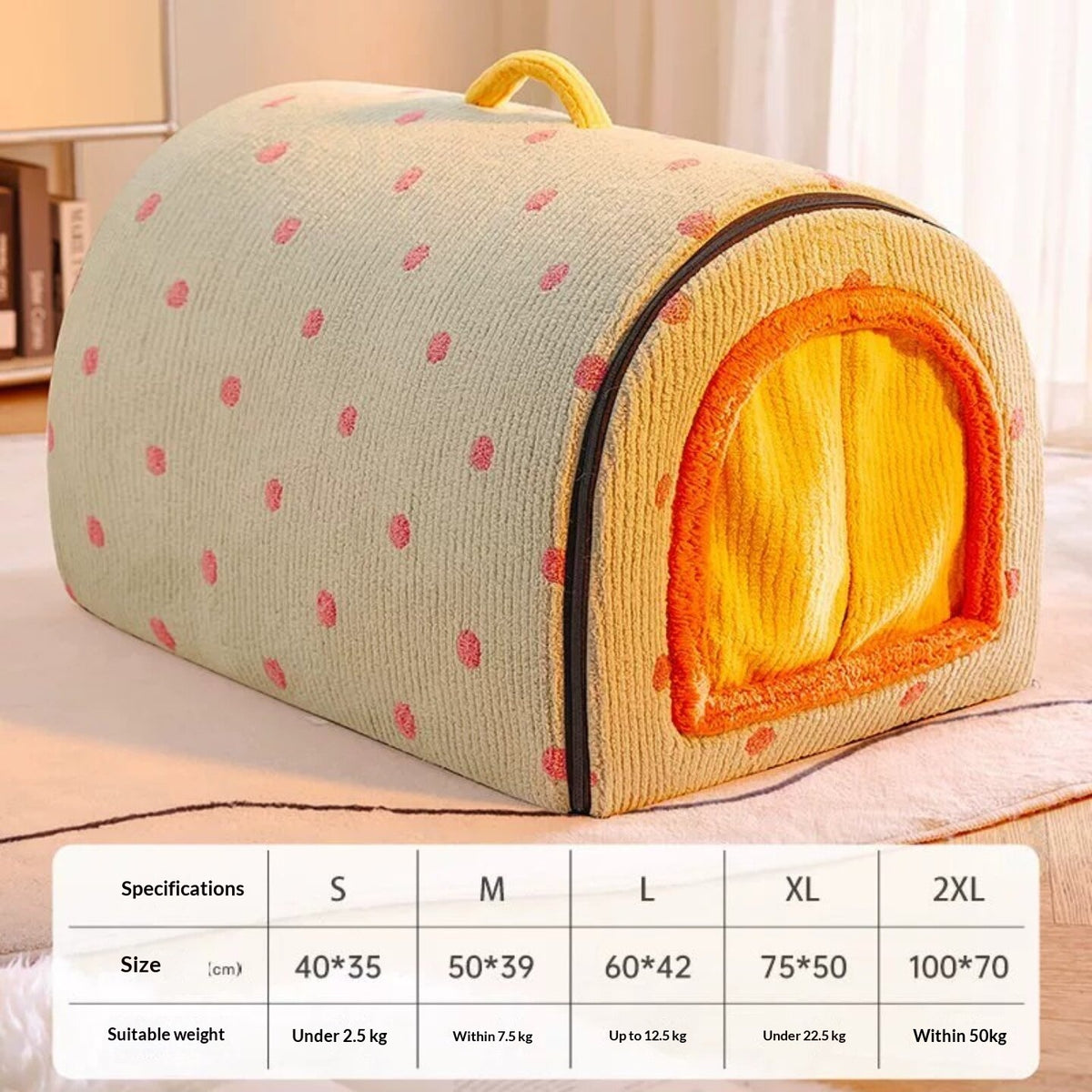 Heated Cat House for Winter – Enclosed Cozy Cat Bed with Removable, Washable Cushion