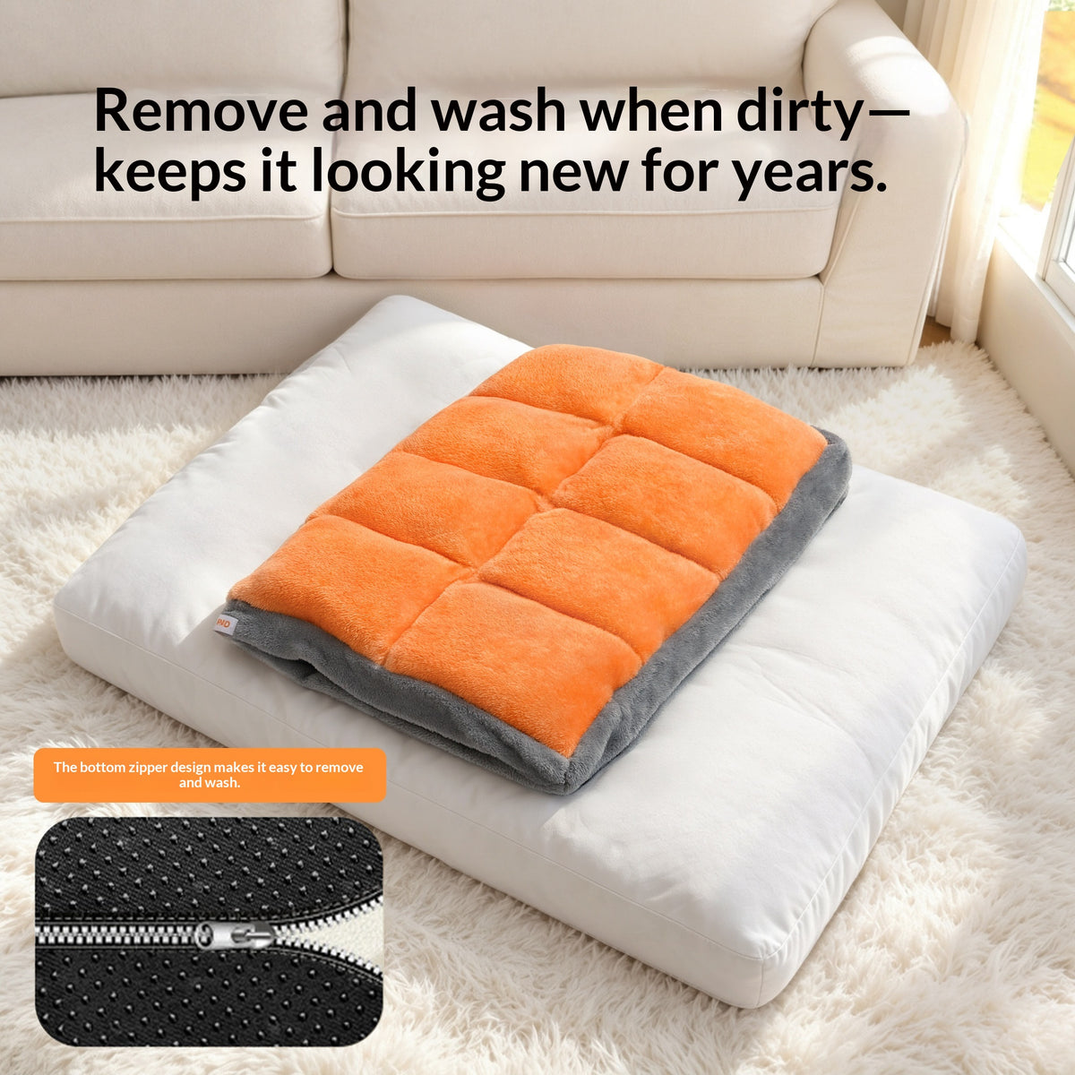 Self-Warming Washable Dog Bed for Large Dogs – Thick All-Season Sleeping Mat