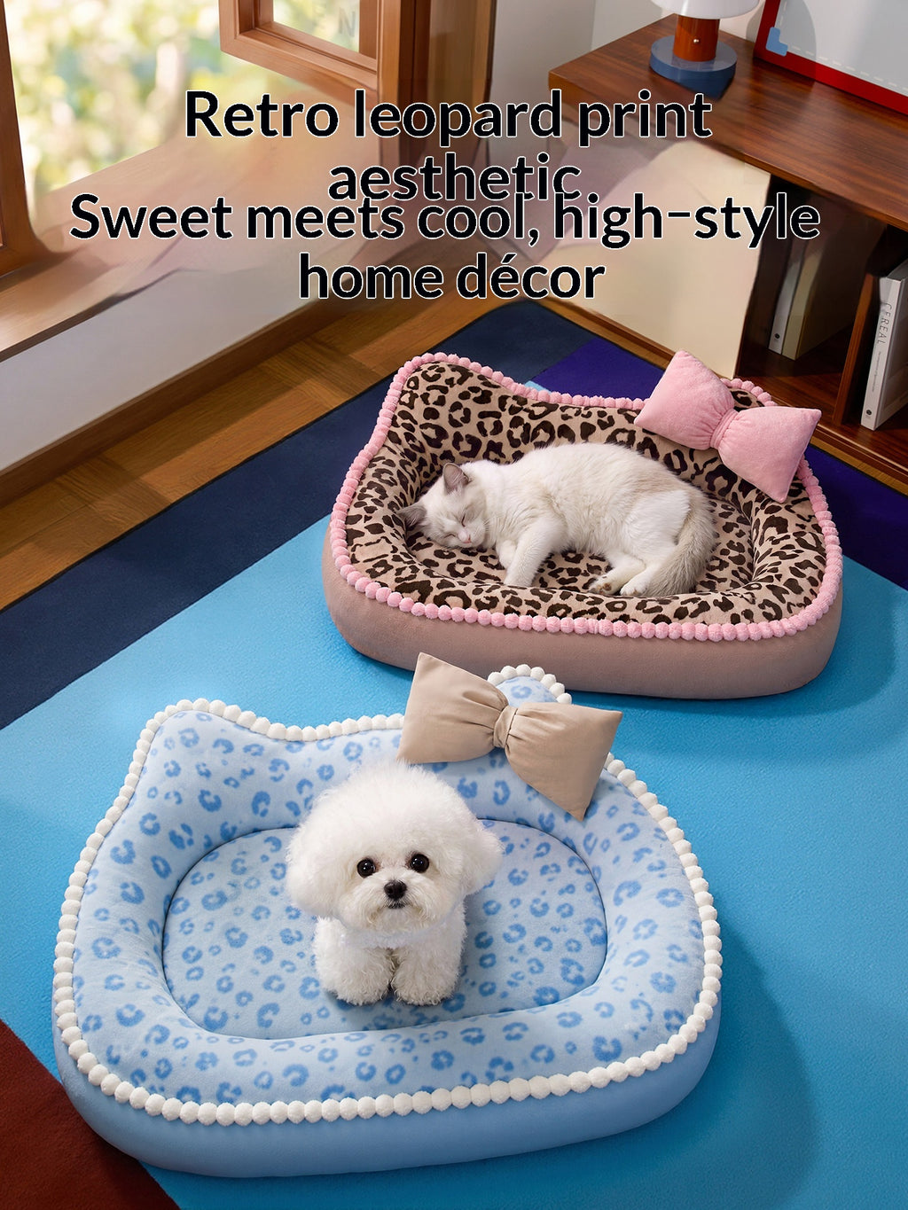 Modern All-Season Pet Bed for Cats and Small Dogs – Cozy Indoor Cushion