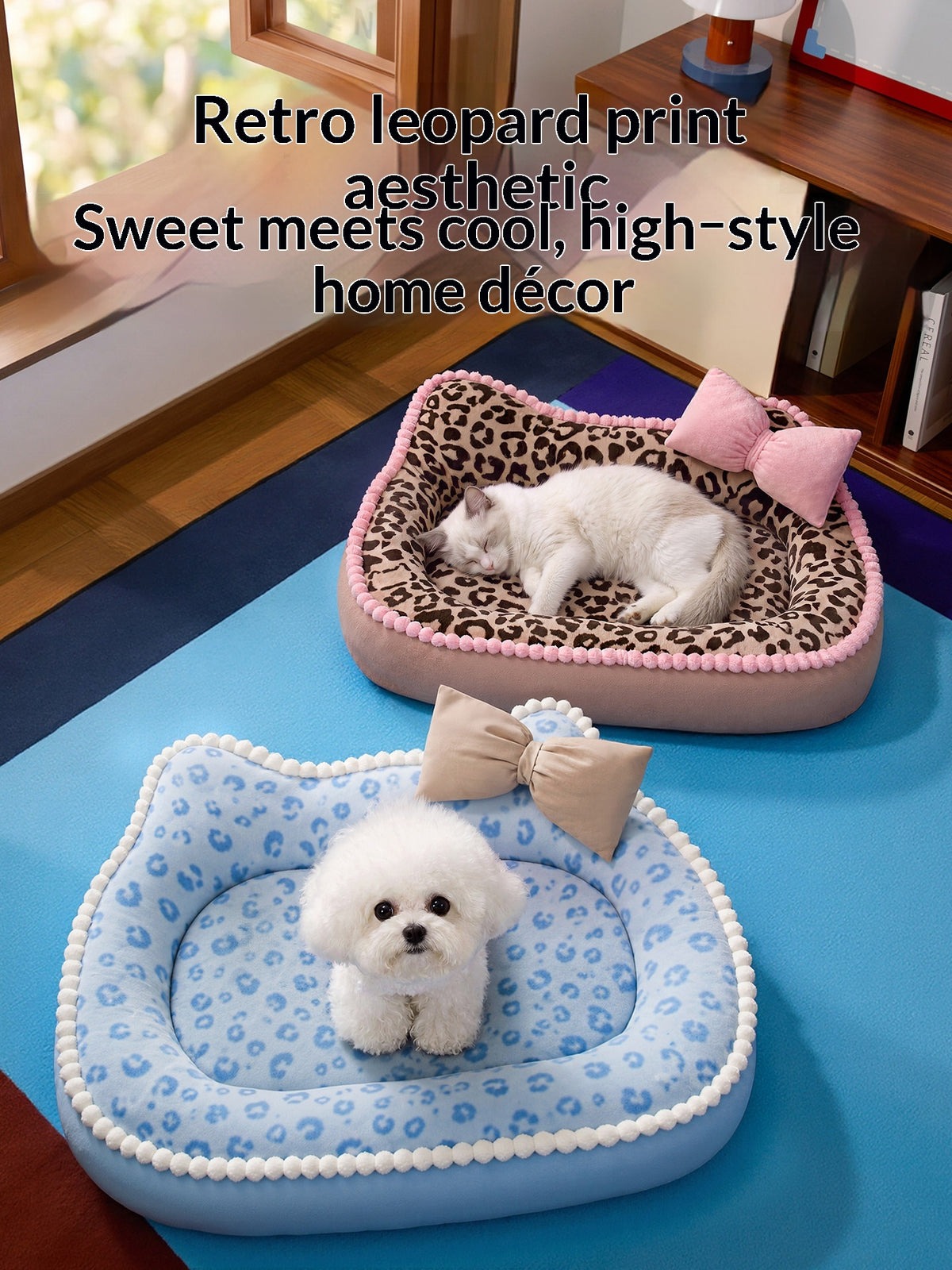 Modern All-Season Pet Bed for Cats and Small Dogs – Cozy Indoor Cushion